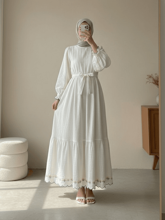 Gamis Putih Polos